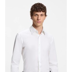 Chemise Slim en popeline de coton stretch facile à repasser