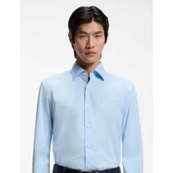 Chemise Slim en popeline de coton stretch facile à repasser